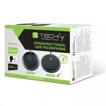 Konferences mikrofons TECHLY 362725, USB, omnidirekcionāls, 3 m diapazons