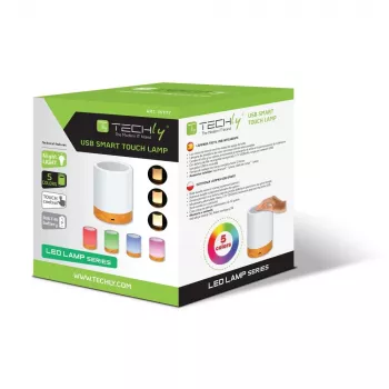 Galda lampa Techly I-LED TOUCH 1,6 W Balta LED ar skārienvadību