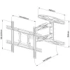 Techly ICA-PLB 171L TV sienas kronšteins, melns, 40-65 collām, ultra slim, pilna kustība
