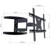 Techly ICA-PLB 171L TV sienas kronšteins, melns, 40-65 collām, ultra slim, pilna kustība