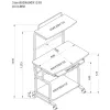Techly Compact Multi-Function Computer Desk, Glossy Black ICA-TB 7800BK