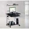 Techly Compact Multi-Function Computer Desk, Glossy Black ICA-TB 7800BK