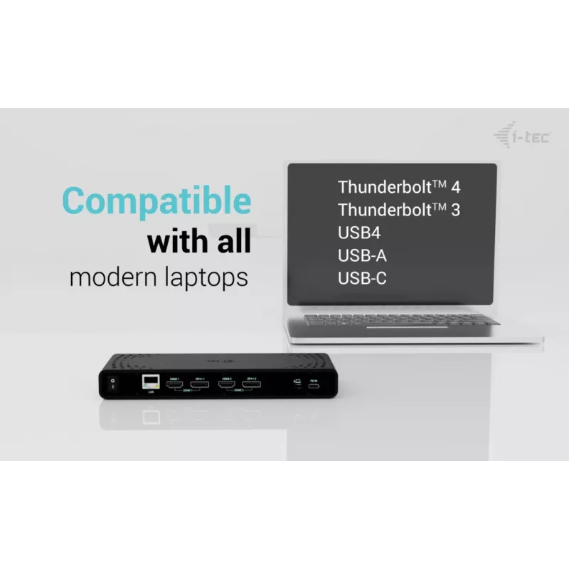 i-tec Universāla Dual 4K displeja dokstacija + Power Delivery 85W