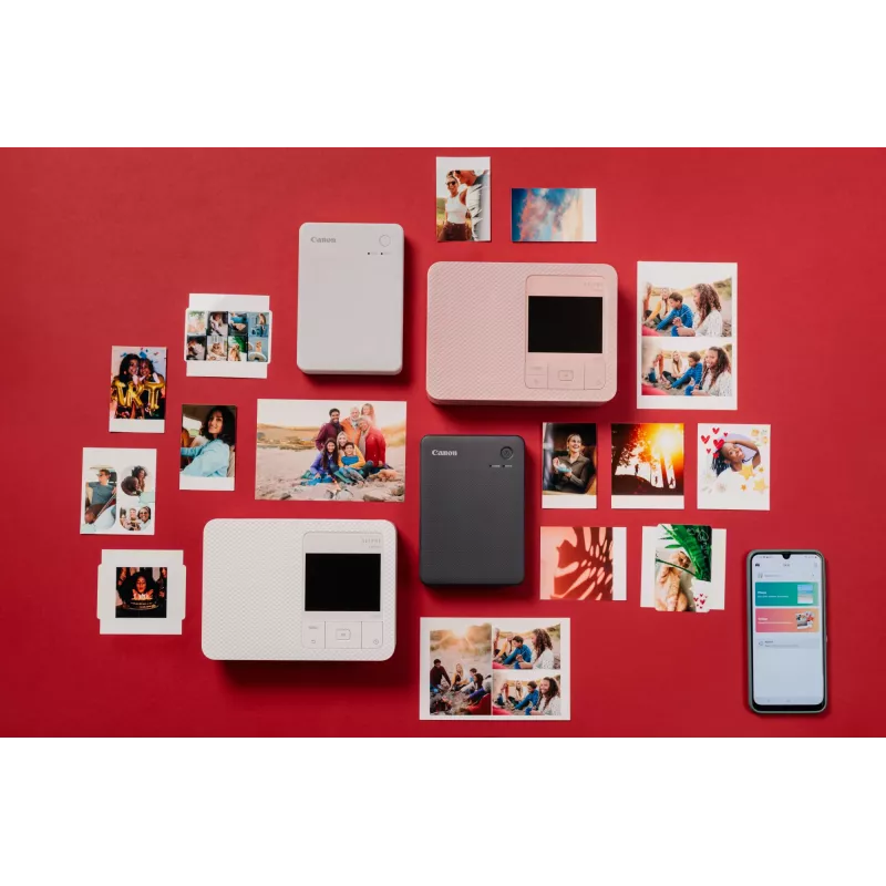 Canon SELPHY QX20 portatīvais foto printeris, termosublimācijas, 287 x 287 DPI, 72 x 85 mm, Wi-Fi, USB-C, tumši pelēks