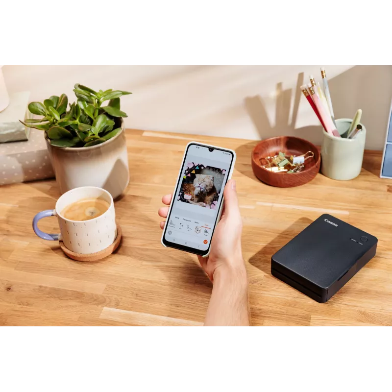 Canon SELPHY QX20 portatīvais foto printeris, termosublimācijas, 287 x 287 DPI, 72 x 85 mm, Wi-Fi, USB-C, tumši pelēks