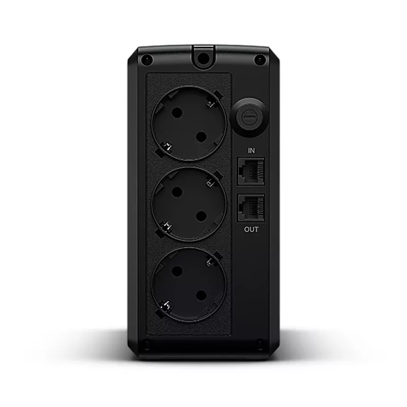 CyberPower UT650EG line-interactive nepārtrauktās barošanas avots (UPS), 650 VA / 360 W, AVR, 3x Schuko, tornveida