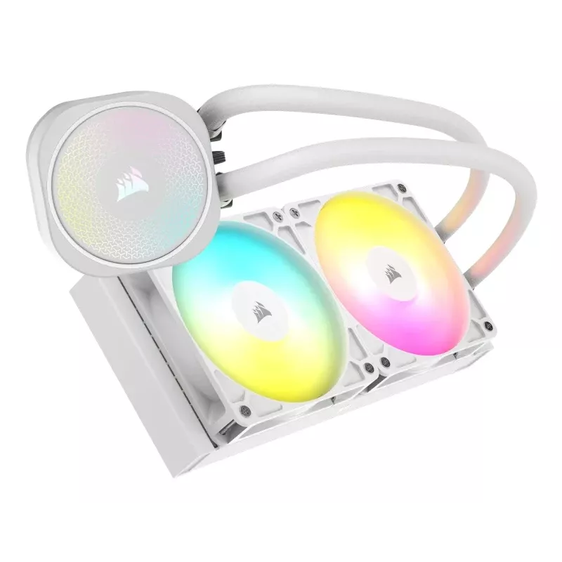 CORSAIR Nautilus 240 Rs ARGB Šķidruma Dzesētājs Procesoram Visapkārt Šķidruma Dzesētājs Balts