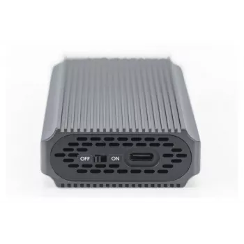Digitus DA-71158 ārējais USB 4.0 M.2 NVMe SSD korpuss, alumīnijs, 40 Gbps, bezinstrumentu montāža