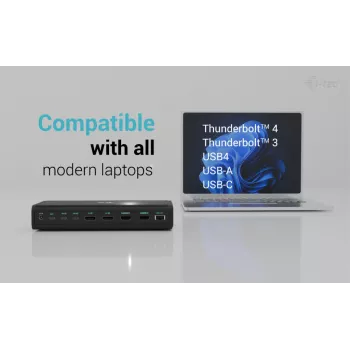i-tec Universālā 6x 4K/60Hz Displeju Dockinga Stacija + Strāvas Padeve 140W