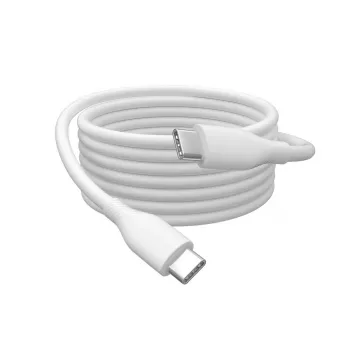 DIGITUS USB-C silikona uzlādes kabelis USB-C - USB-C USB 2.0 60W - 50cm Balts