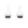 DIGITUS USB-C silikona uzlādes kabelis USB-C - USB-C USB 2.0 60W - 50cm Balts