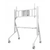 Neomounts MOVE Go XL FL50-575WH1 televizora ratiņi, 65-110 collas, līdz 125 kg, VESA 100x100-1100x600, augstums 129-139 cm, ar fiksēšanu, ātra montāža, TÜV, balti