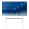 Neomounts MOVE Go XL FL50-575WH1 televizora ratiņi, 65-110 collas, līdz 125 kg, VESA 100x100-1100x600, augstums 129-139 cm, ar fiksēšanu, ātra montāža, TÜV, balti