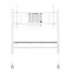 Neomounts MOVE Go XL FL50-575WH1 televizora ratiņi, 65-110 collas, līdz 125 kg, VESA 100x100-1100x600, augstums 129-139 cm, ar fiksēšanu, ātra montāža, TÜV, balti