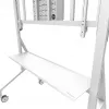 Neomounts MOVE Go XL FL50-575WH1 televizora ratiņi, 65-110 collas, līdz 125 kg, VESA 100x100-1100x600, augstums 129-139 cm, ar fiksēšanu, ātra montāža, TÜV, balti
