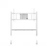 Neomounts MOVE Go XL FL50-575WH1 televizora ratiņi, 65-110 collas, līdz 125 kg, VESA 100x100-1100x600, augstums 129-139 cm, ar fiksēšanu, ātra montāža, TÜV, balti