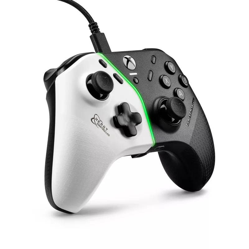Thrustmaster H.E.A.R.T. Black, White vadu spēļu kontrolieris PC, Xbox One, Xbox One S, Xbox One X