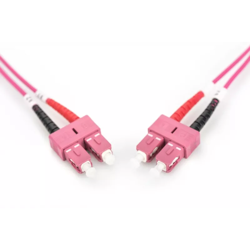 DIGITUS DK-2522-03/3 optiskais patch kabelis, SC uz SC, daudzmodu OM3 50/125 µm, Duplex, 3 m