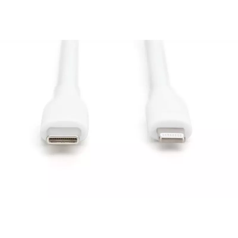 Digitus Silikona USB-C - Lightning kabelis 1m balts 60W 3A