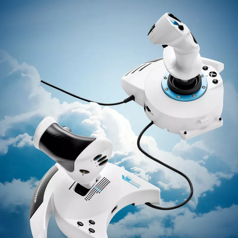 Džoistiks Thrustmaster T.Flight Hotas One Microsoft Flight Simulator Edition USB Melns Balts