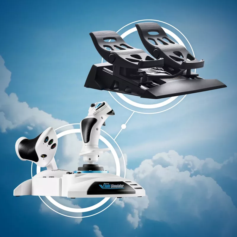 Džoistiks Thrustmaster T.Flight Hotas One Microsoft Flight Simulator Edition USB Melns Balts
