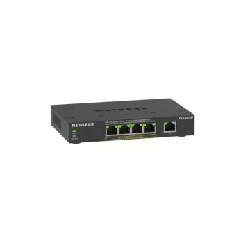 NETGEAR GS305Pv3 Nepārvaldāms Gigabit Ethernet (10/100/1000) PoE slēdzis, melns