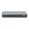 DIGITUS USB-C dokstacija, 11 porti - 2x HDMI / DP / 2x USB-A 3.2 Gen 2 / USB-C 3.2 Gen 2 / GbE / SD / MicroSD / DC-Jack - 150 W maks / 3.5 mm