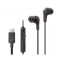 Vadu austiņas JVC HA-FR9UC ar USB-C, 9,2 mm draiveri, 5–22000 Hz, iebūvētu mikrofonu un vadības ierīcēm, 1,2 m vads, melna