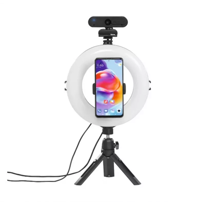 Hama SpotLight Smart 80 II LED gredzenlampas komplekts viedtālrunim, ar mini statīvu