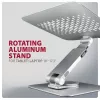 Axagon STND-LR alumīnija statīvs ar 360° rotāciju klēpjdatoriem 10 inch–17,3 inch