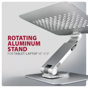 Axagon STND-LR alumīnija statīvs ar 360° rotāciju klēpjdatoriem 10 inch–17,3 inch