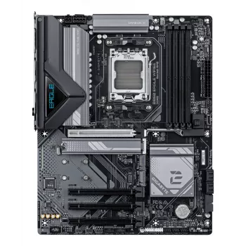 GIGABYTE B850 EAGLE WIFI6E mātesplate - AMD Ryzen 9000 sērijas CPU, 8+2+2 fāžu digitālais VRM, līdz 8200MHz DDR5 (OC), 1xPCIe 5.0 + 2xPCIe 4.0 M.2, GbE LAN, WIFI 6E, USB 3.2 Gen 2