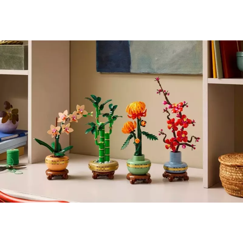 Dekoratīvais LEGO Icons modelis augs — LEGO 10344 Lucky Bamboo Botanical Collection, 325 gabali, 290 mm augstums