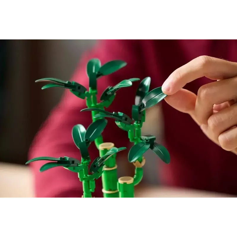 Dekoratīvais LEGO Icons modelis augs — LEGO 10344 Lucky Bamboo Botanical Collection, 325 gabali, 290 mm augstums