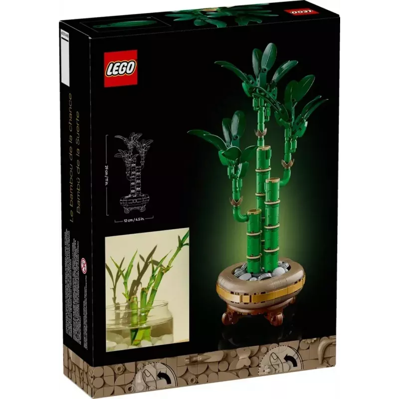 Dekoratīvais LEGO Icons modelis augs — LEGO 10344 Lucky Bamboo Botanical Collection, 325 gabali, 290 mm augstums