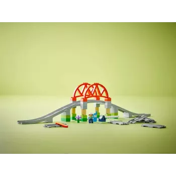 LEGO DUPLO Dzelzceļa tilts un sliežu ceļu paplašinājuma komplekts 10426 – DUPLO dzelzceļa tilts un izliektas sliedes maziem bērniem