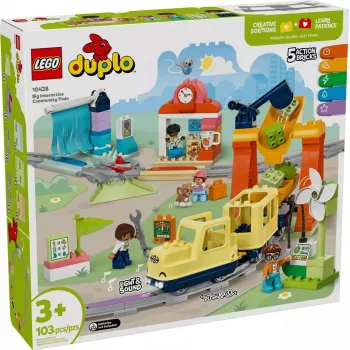 Vilciena komplekts LEGO DUPLO 10428 Lielais interaktīvais sabiedriskais vilciens