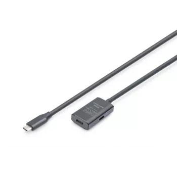DIGITUS aktīvs USB-C pagarinātājkabelis - 5G USB 3.2 Gen1 USB-C - USB-C (tēviņš/mātīte) - 5m