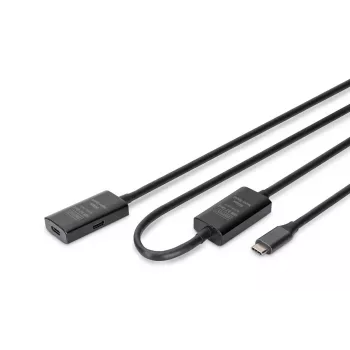 DIGITUS aktīvs USB-C pagarinātājkabelis - 5G USB 3.2 Gen1 USB-C - USB-C (tēviņš/mātīte) - 10m