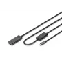 DIGITUS aktīvs USB-C pagarinātājkabelis - 5G USB 3.2 Gen1 USB-C - USB-A (tēviņš/mātīte) - 10m