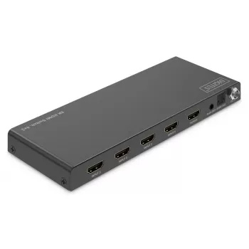 DIGITUS 4x1 HDMI Slēdzis - 8K/60Hz (4:4:4), Toslink, Stereo, EDID Vadība