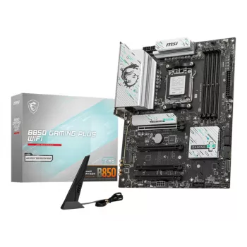 Mātesplate MSI B850 GAMING PLUS WIFI ATX — AMD B850, Socket AM5, DDR5, 4x DIMM, Wi‑Fi 7, 5Gb LAN, 3x M.2, HDMI 2.1