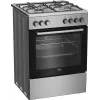 Brīvi stāvoša plīts Beko FBE62130GXDN, melna, gāzes virsma, elektriskā cepeškrāsns