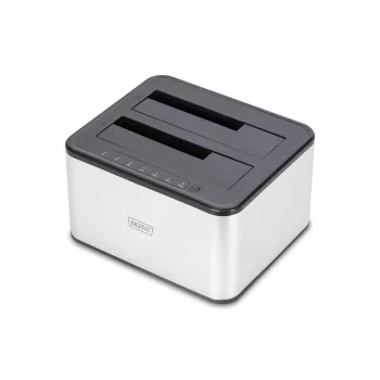 DIGITUS SATA Doku stacija USB 3.0 - 2 sloti 2.5 collu/3.5 collu SSD/HDD ar klonēšanas funkciju