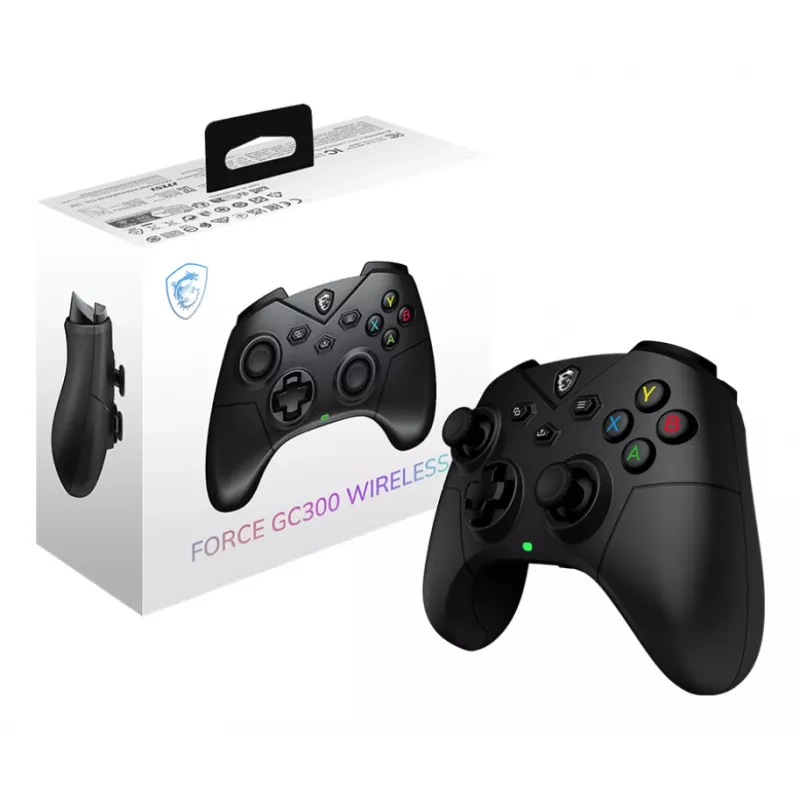MSI FORCE GC300 WIRELESS Melns USB 2.0 Spēļu kontrolieris Analogs PC