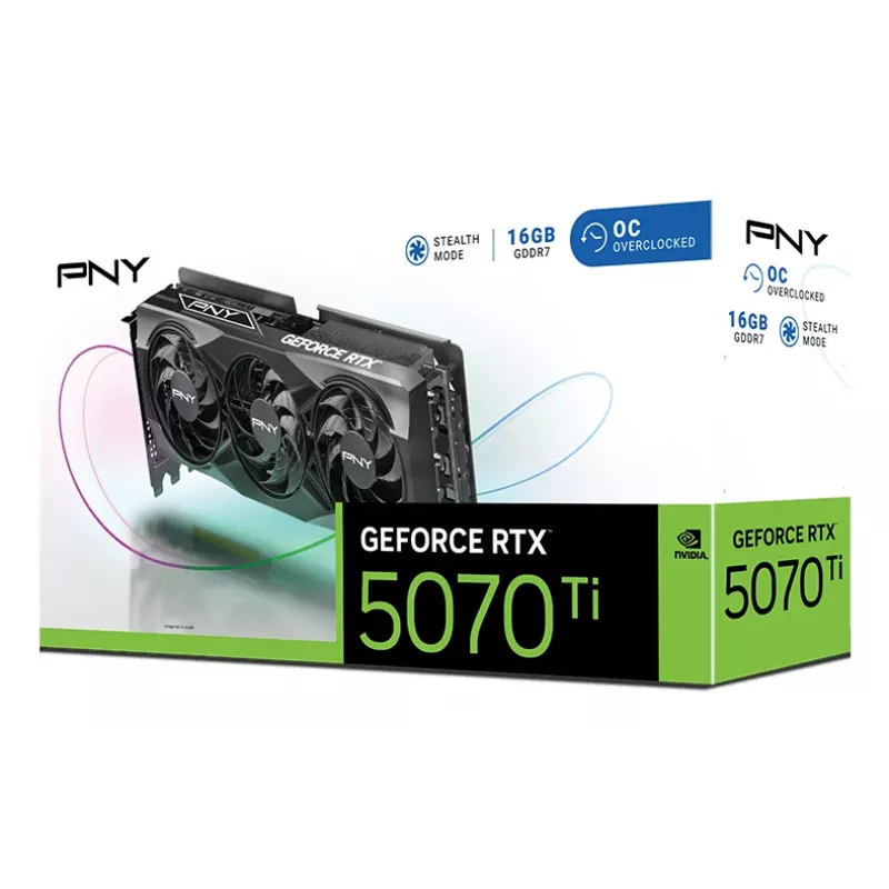 PNY GeForce RTX 5070 Ti Overclocked Triple Fan 16GB GDDR7