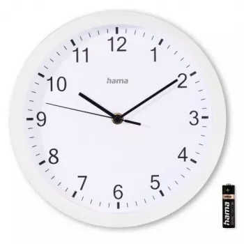 Hama Elba kvarca pulkstenis apaļš balts
