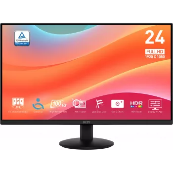 MSI Pro MP242L monitors 60.5 cm (23.8 colli) 1920 x 1080 pikseļi Full HD LCD melns