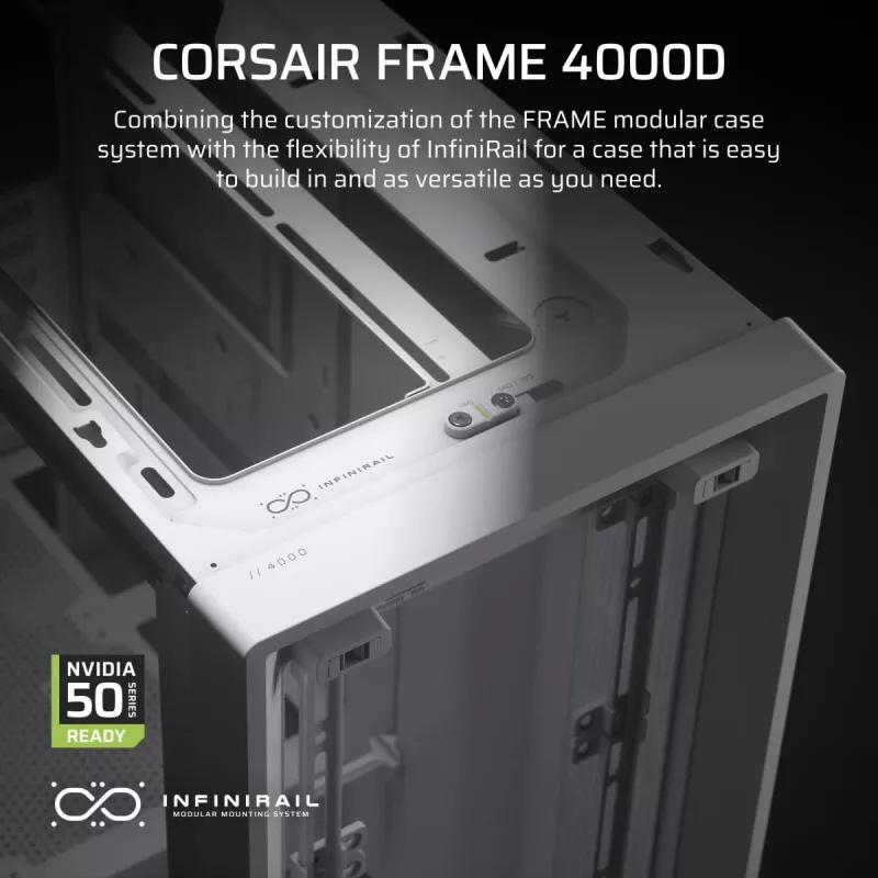 CORSAIR FRAME 4000D White - Mid-tower korpuss