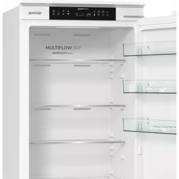 Gorenje NRKI519E41 BK070 Kombinētais ledusskapis-salvētājs, 284 L, E klase, Balts